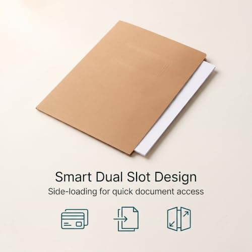 SEUNMUK 30 Pack A4 Kraft Paper File Folders with Dual Card Slot — view 5
