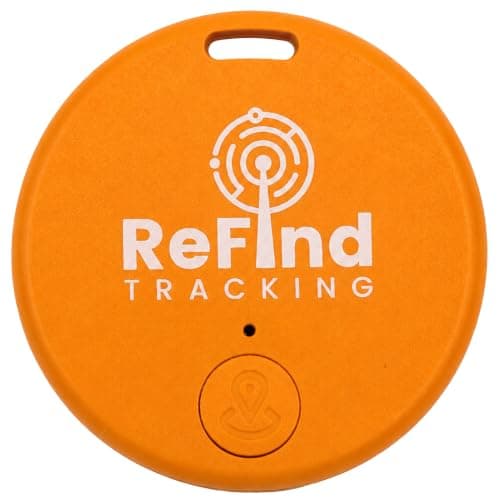 ReFind R2 Smart Tracker for Android and iPhone. Mini GPS Tag Bluetooth 5.0 Key Finder. Samsung AirTag Alternative for Keys, Pets, Wallets and Luggage (Orange)