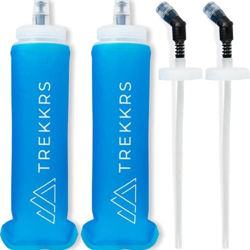 Trekkrs 2 Pack Soft Flask Water Bottles - 500 ml