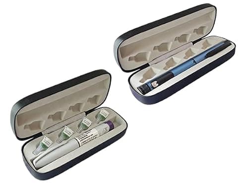SECURAPEN Injection Pen Travel Case, Compatible with Mounjaro, Monjaro Travel Case with Steel Protect Hardshell Storage with Needle Slots for Holidays & Travel, for Weight Loss Pens. Slim (White) — view 6