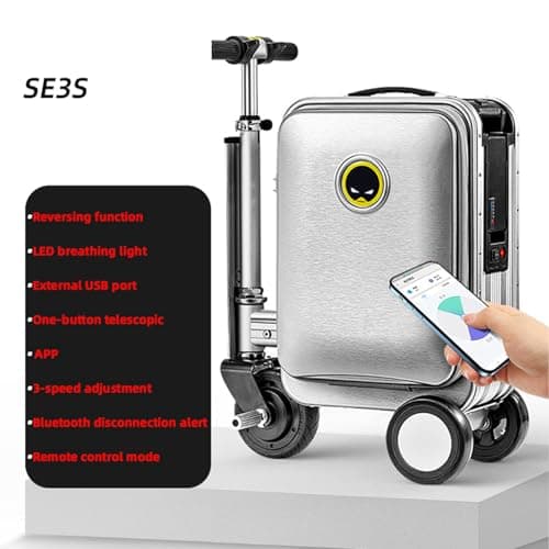 Electric Rideable Suitcase with App Control and Removable Battery for Travel Convenience — view 2