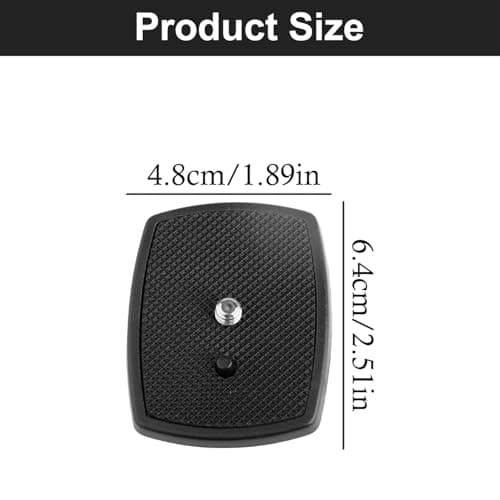Hopzab Camera Quick Release Plate, Universal Tripod Mount Adapter with 1/4 Inch Screw, Durable Plastic for Easy Camera Attachment, 4.3x4.3cm — view 2