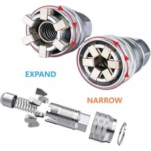 FiTspi Universal Adjustable Socket Wrench for Standard Metric 10-19mm, Multi-Function Maintenance Tool, 3/8 Inch Hex Wrench Adapter Kit for Drilling and Fastening Cool Gadgets — view 5