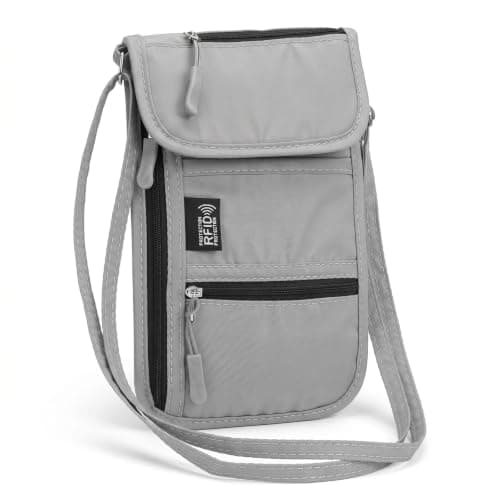 Sorcristy Neck Wallet for Travel Pouch Neck with Adjustable Lanyard