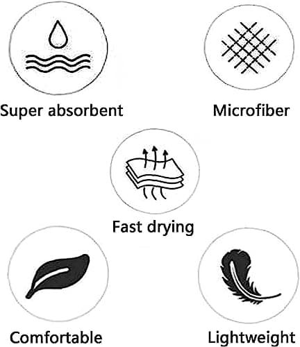 Microfibre Towel - Ocean Fish Starfish Sandals – Beach Towel -Bath Towel - Super Absorbent - Quick Drying - Lightweight Compact Travel - Antibacterial Swimming Sports Travel Sand Proof Beach Tow -8W0B — view 2