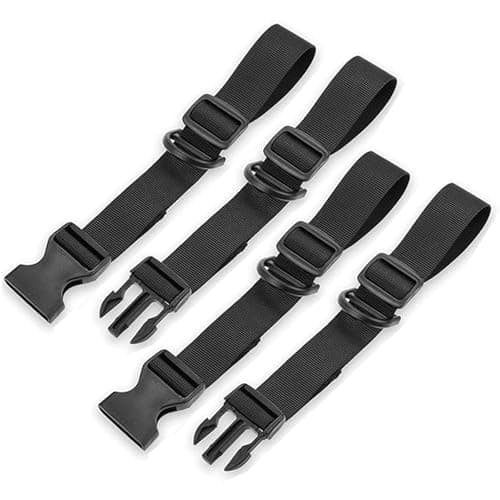 ZALAOR 2 Pairs Black Adjustable Nylon Backpack Chest Straps With Buckles
