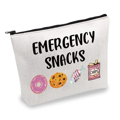 Emergency Snacks Bag, Reusable Snack Bags, Canvas Food Storage Bag for Organizing, Hiking, and Work Emergency Kits, Portable Travel Bags for Women, Students, and Office