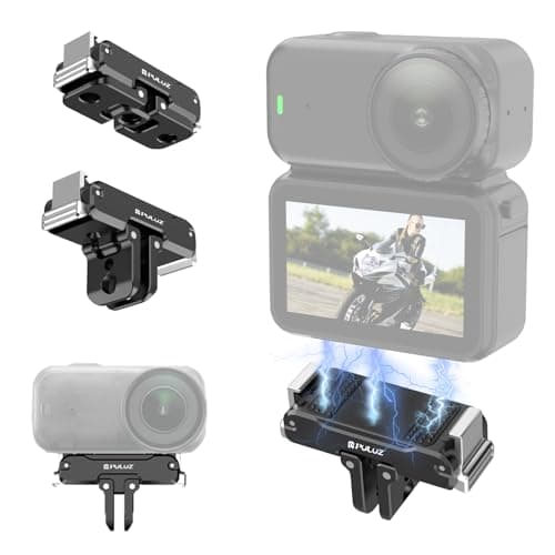 Magnetic Quick Release Mount for DJI Osmo Nano Action 6, Action Camera Folding Metal Tripod Base Adapter Accessories for Osmo Nano, 1/4” Hole Compatible with Selfie Stick, Vlogging Stand, Handle