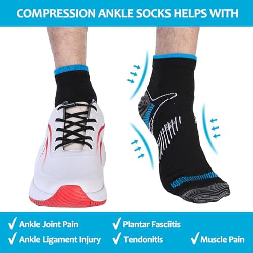 Radsocken 6 Pairs Compression Socks for Men Women,Plantar Fasciitis Socks — view 6