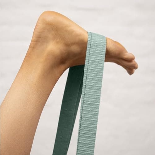 Myga Yoga Strap with D-Ring – 2-in-1 Adjustable Yoga Belt & Mat Carrier Sling – Stretching Strap for Flexibility, Balance, Pilates & Fitness – Durable Yoga Accessory for Home & Travel – 1.8m (Teal) — view 5
