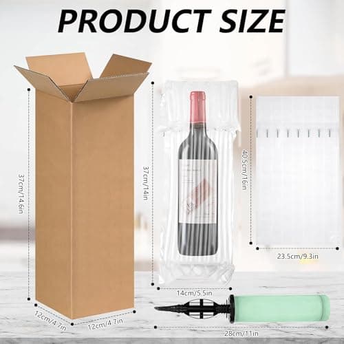 10 Sets Wine Shipping Box, Single Glass Bottle Cardboard Bulk — view 2