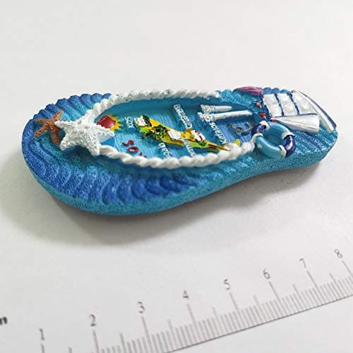 Kos Greece 3D Flip Flop Refrigerator Magnet Resin Travel Souvenirs,Handmade Home & Kitchen Decoration Kos Fridge Magnet Collection Gift — view 3