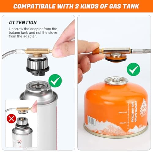Odoland 3500W Windproof Camping Gas Stove Portable Collapsible Outdoor Camping Stove with Piezo Ignition Backpacking Stove for Outdoor Cooking Hiking Picnic and Camping Grey — view 5