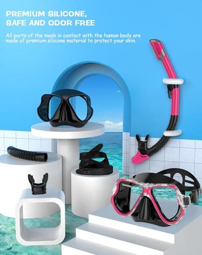 Karvipark Dry Snorkel Set, Anti-Fog Panoramic Snorkel Mask for Adults — view 6