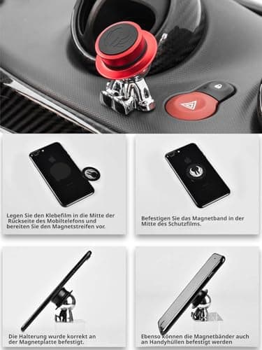 aokway Magnetic Phone Holder for Car/Office, Compatible with iPhone 12/11 Pro/11/XS Max/8/Samsung etc, Universal Car Accessories, Home Decoration (Blue) — view 5