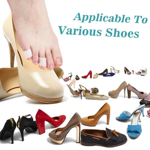 20 Pcs Silicone Toe Sleeves Protectors Breathable Pinky Toe Covers Soft Toe Covers Corn Pads Toe Tube Cushions for Women Men Pain Relief Rubbing Corns Calluses Blister Bunion Hammertoe — view 4