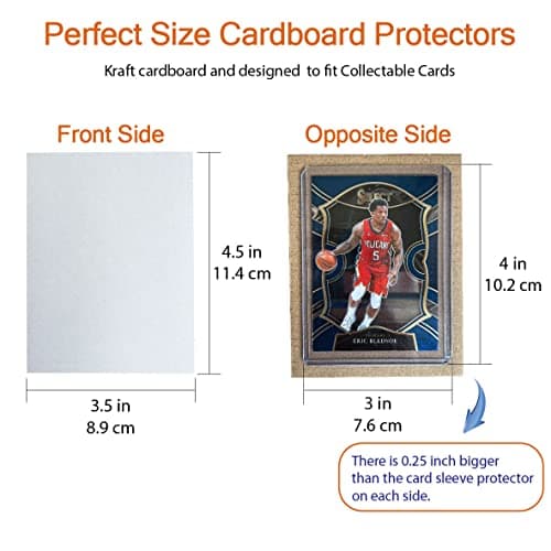 ANSSDO 200 Pack 3.5x4.5 Inch Brown Corrugated Cardboard Sheets, Premium Rigid Lightweight Inserts for Sports Card Protectors, Trading Card Folders, Shipping Stiffeners, Cardboard Dividers — view 4