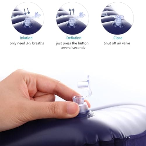Inflatable Travel Pillows 3Pcs Camping Air Cushion for Neck Lumbar Support — view 5