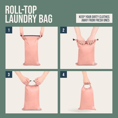 Large Packing Cubes for Travel-Extra Large Compression Packing Cube Luggage Organizers 7 Piece Set-Ultralight, Expandable/Compression Bags for Clothes by TRIPPED Travel Gear (Dusty Rose), XL — view 6