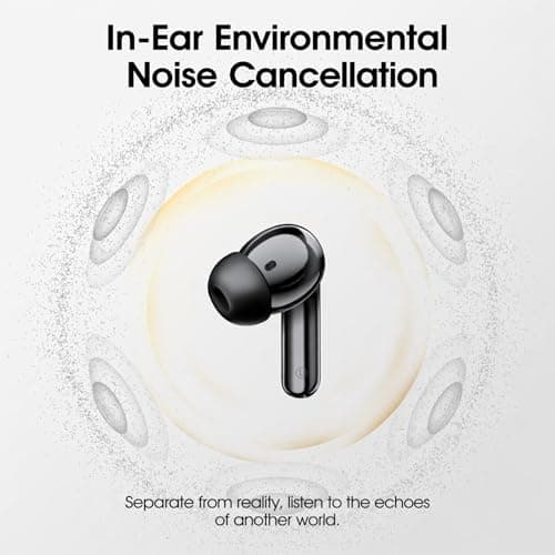 Wireless Earbuds, Bluetooth 5.4 Headphones with 4 Noise Cancelling Mic, 46H In-Ear Buds with 3D Bass Stereo, Small Ears, LED Display, Calls Sports Workout, IPX7 Earphones for Android iOS. Black — view 2