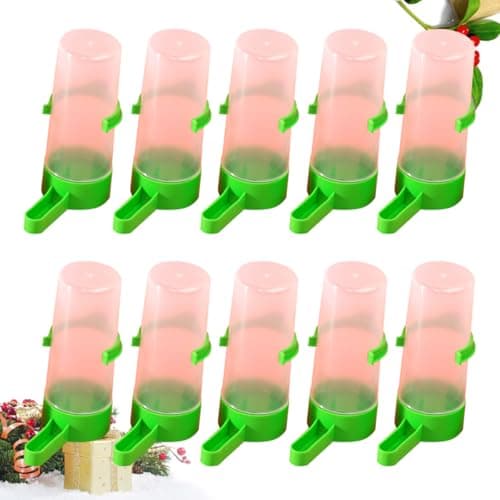 10 Pack Green Plastic Bird Feeding Cup for Parrots and Small Birds — view 6