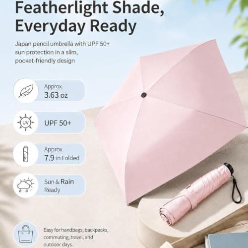 Folding Rain Umbrella UPF 50+ UV Protection Portable Parasol — view 4