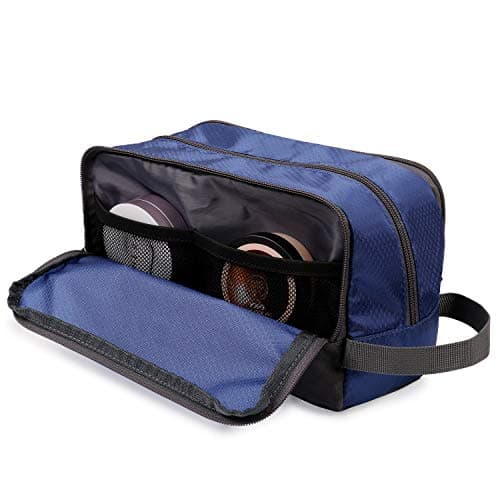 WANDF Toiletry Bag Water-Resistant Nylon Travel Wash Bag Lightweight Dopp Kit for Men and Women (A-Royal Blue) — view 3