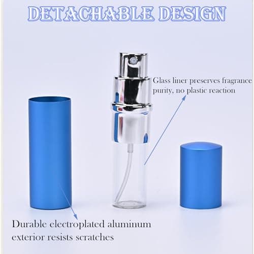 HX YUEGOUHUI 2 Pcs Perfume Atomiser 5ml Portable Refillable Perfume Bottle Mini Travel Spray Bottle Compact Fragrance Decanter for Travel and Daily Use Fit for Pocket Handbag Men and Women — view 3