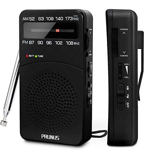 PRUNUS J-166 Portable Radio AM FM, Battery Operated Radio