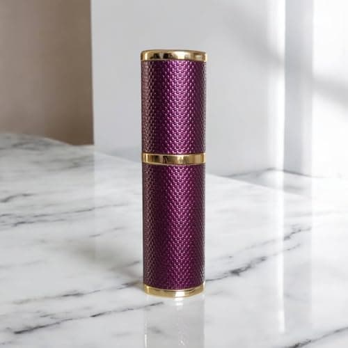 The Essential Atomizer Co. Patina 10ml refillable perfume atomiser with Gift Box. for handbag & travel. (PURPLE) — view 2