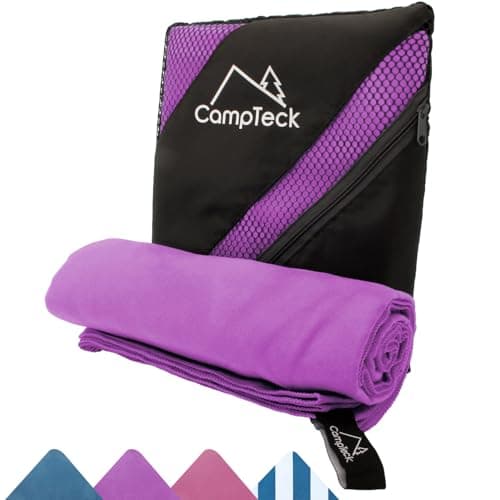 CampTeck U7305 Large (180x80cm) Lightweight and Compact Quick Dry Microfiber Travel Towel for Sports, Gym, Beach, Swimming, Yoga, Camping - Purple