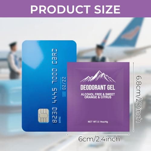 0.14oz Bulk Deodorant Gel Individually Wrapped,Travel Size Deodorant Mini — view 2