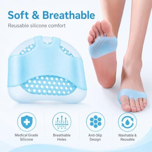 4PCS Breathable Metatarsal Pads for Women and Men,Forefoot Pads for Walking — view 3