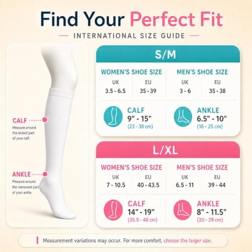 LEOSTEP Compression Socks for Women (3Pair) Knee High Support Stocking Ideal for Flight, Sports, Travel — view 2