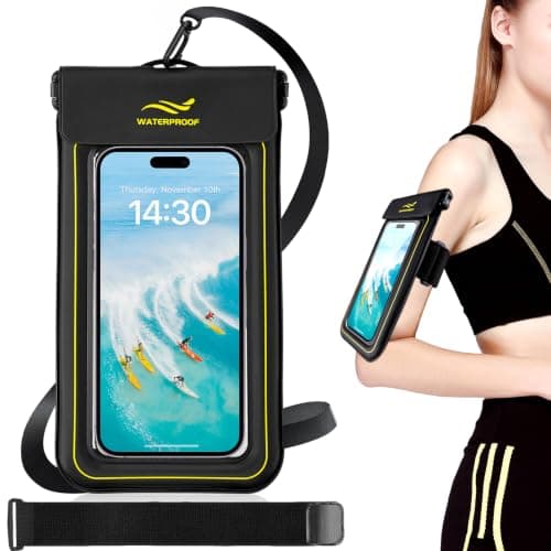 3 in 1 IPX8 Waterproof Phone Pouch and Armband, Floating Phone Dry Bag Case