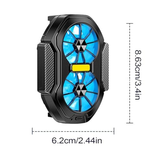 Cell Phone Cooling Fan Double-Fan Cell Phone Cooler with Clip — view 5