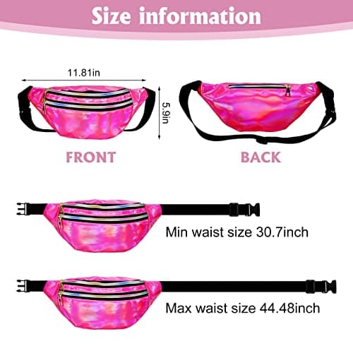 Firtink 2 Pack Shiny Bumbag,Holographic Waist BagFanny Pack — view 2