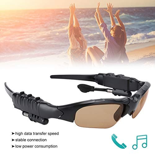 VBESTLIFE Bluetooth Sunglasses, Wireless Music Sunglasses Headsets with Polarized Protection, Unisex Sport Design, for Drive, Travel, Outdoor (Tawny) — view 3