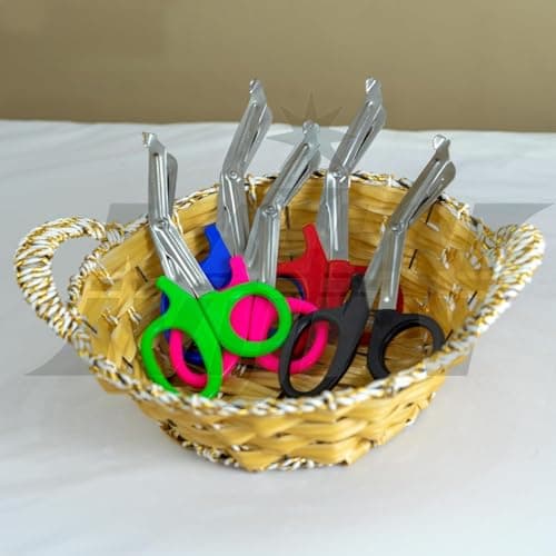 MJW Set of 5 Pieces 7.5 inches Stainless Steel Trauma Shears Utility First Aid Scissor Bandage Scissors Also Used in Kitchen Office Work & Crafting DIY and Multi Tasking Purposes — view 3