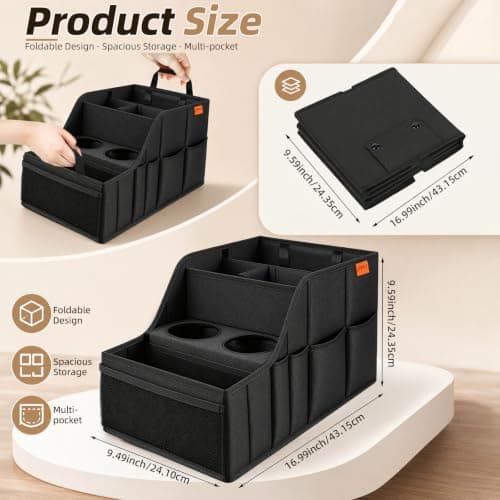 LLPHOACI Car Seat Organiser Van Organiser Front Back Seat Storage — view 5