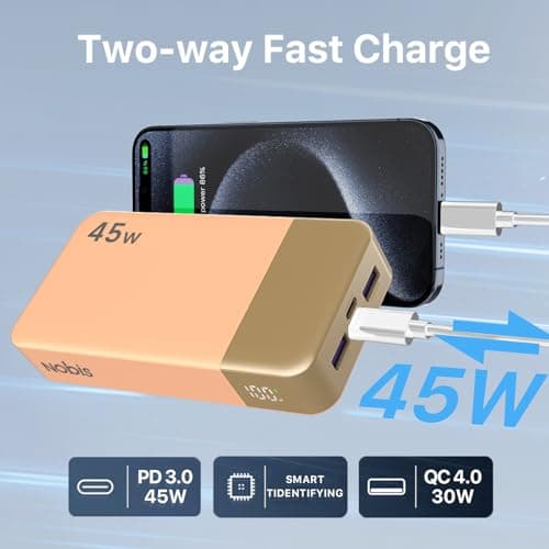 NOBIS Power Bank Fast Charging 45W 20000mAh Portable Charger — view 5
