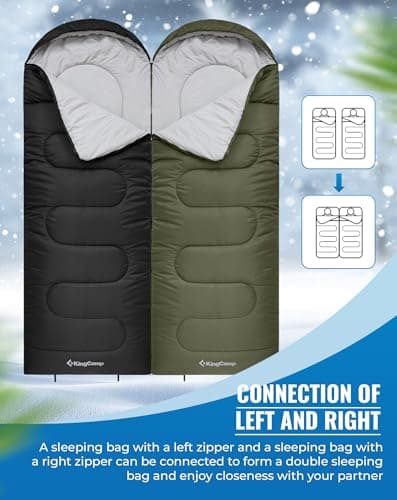 KingCamp Sleeping Bag 3-4 Season Single Olive R — view 5
