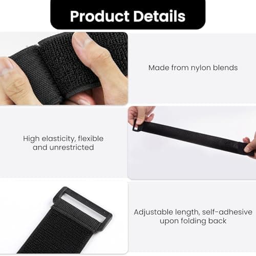 3 Pcs Adjustable Elastic Cinch Straps Securing Straps for Parasol with Hook and Loop Heavy Duty Windproof Tie Downs with Quick-Release Buckles for Garden Umbrellas Camping Gear Yoga Mats Outdoor — view 2