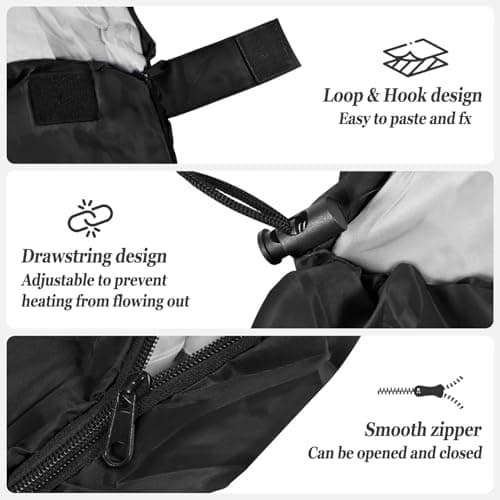 Sleeping Bag for Camping,Sleeping Bags for Adults Backpacking Waterproof,3 Seasons Adult Blanket,Small Packed Ultralight Carry Bag, Soft,Thick and Warm,for Outdoor Camping,Travel,Hiking (Black) — view 4