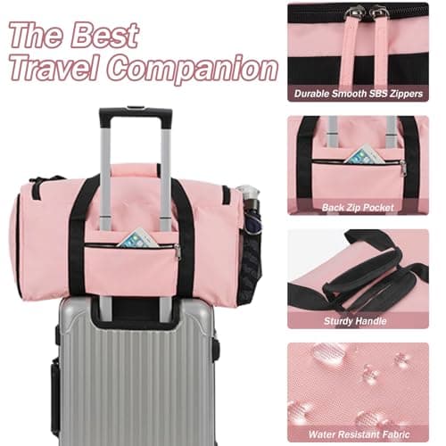 MAXTOP Travel Duffle Bag for Women Carry On Tote Weekender Overnight Bag Large Capacity Duffel Bag with Shoe Compartment,Gym Tote Bag with Dry and Wet Separation — view 6