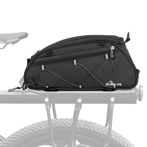 BOBILIFE Insulated Bike Pannier Rack Bag 10L Large Capacity Waterproof Bicycle Travel Expedition Back Seat Pannier Rack Bag for Bicycle, E-Bike and Motorcycle