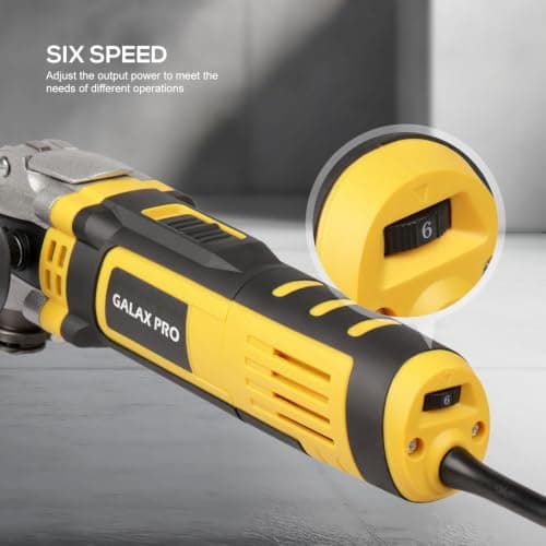 GALAX PRO 400W Oscillating Multi Tool,Quick Release 6-Speed,30Pc-Yellow — view 3