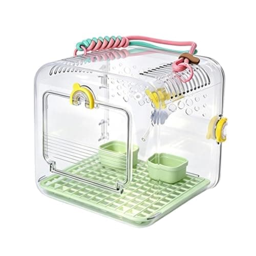 Small Bird Carrier Travel Cage Portable Acrylic Bird Carrier with Handle — view 2