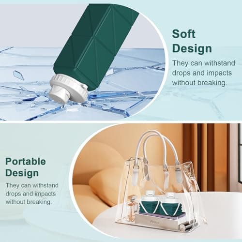 Popdigito 3 pack Collapsible Water Bottles,Silicone Foldable Portable Water Bottle 20.6oz, Lightweight Reusable Leakproof for Travel Hiking Camping Cycling Workouts Yoga Fitness Indoor Outdoor Sports — view 6