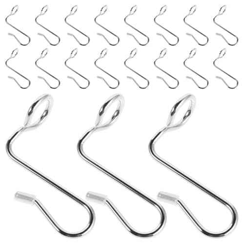 36pcs Mini Metal Hanger Extension Hook Silver for Closet Organization